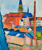 Marienkirche in Bonn mit Häusern