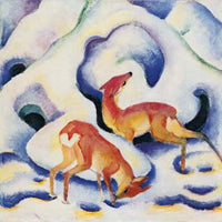 Rehe im Schnee