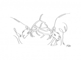 Deer Fight 02 von Gholam Reza Mahdavi