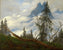 Berggipfel mit ziehenden Wolken - Caspar David Friedrich