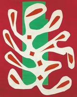 Henri Matisse - Algue blanche sur fond rouge et vert