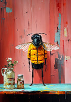 Justyna Jaszke  - Bee In the Kitchen Watercolor Animal Art