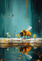 Justyna Jaszke  - Bee Watercolor Animal Art