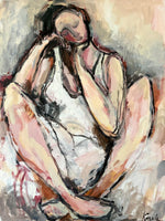 Magdalena Krzak - Pensive Seated Woman