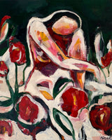 Magdalena Krzak - Woman Among Red Flowers