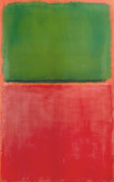 Untitled (Green, Red on Orange)
