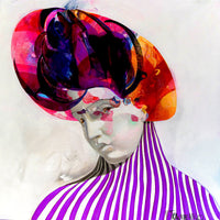 Victor Tkachenko - Colorful Striped Portrait