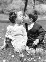 Springtime in Rome (toddlers kissing)