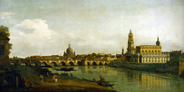 Dresden, Blick vom Elbe-Ufer..