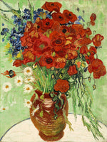 Vincent van Gogh - Vase mit Margeriten und Mohnblumen