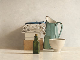 Two Boxes, Cloths, Bottle, Jug and Bowl