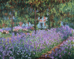 Blühende Iris in Monets Garten von Claude Monet