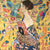 Dame mit Fächer von Gustav Klimt
