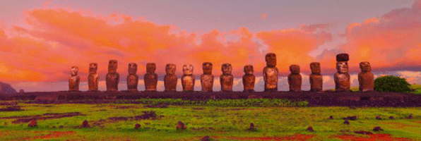 Easter Island Moais von John Xiong