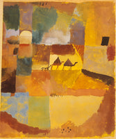 With two camels and one donkey - Paul Klee
